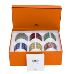 Hermes Multicolor Porcelain Tie Set Espresso Cups