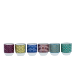 Hermes Multicolor Porcelain Tie Set Espresso Cups