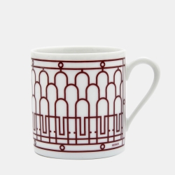 Hermes Rouge H Deco 6 Sets of  Coffee Cup And Saucer