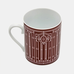 Hermes Rouge Porcelain H Deco N°2 Mug 