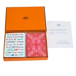 Hermes Red & Pink Playing Cards