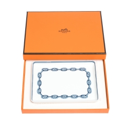 Hermes Blue & White Porcelain Chain d'Ancre Tray