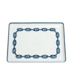 Hermes Blue & White Porcelain Chain d'Ancre Tray