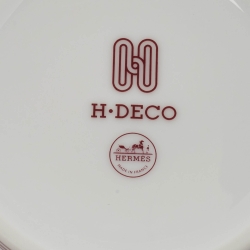 Hermès Rouge Porcelain H Deco Mugs Set of 2 
