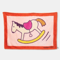 Hermes Orange Multicolor Terry Baby Horse Beach Towel 