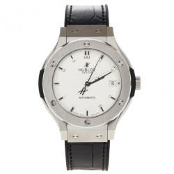 Hublot White Titanium Classic Fusion Unisex Wristwatch 38MM