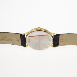 Pre Owned Longines White Gold-Plated Steel Grand La Classique Presence Unisex Wristwatch 34MM