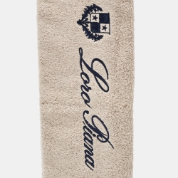 Pre Owned Loro Piana Beige Logo Embroidered Cotton Terry My Golf Towel