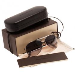 Pre Owned Louis Vuitton Silver Attitude Pilote Unisex Aviators