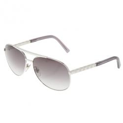 مملوكة مسبقًا نظارات شمسية لوي فيتون آتيتيود بيلوت أفياتورز للجنسين فضية