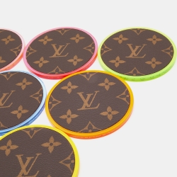 Louis Vuitton Multicolor Plexiglas Monogram Fluo Coasters Set