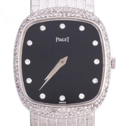 Piaget 18 K White Gold Vintage Unisex Wristwatch 28 MM Piaget