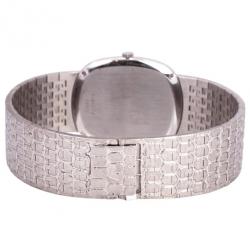Piaget 18 K White Gold Vintage Unisex Wristwatch 28 MM