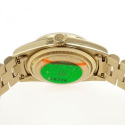 Pre Owned Rolex 18 K Yellow Gold Day Date Unisex Wristwatch 36 MM