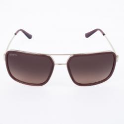 Pre Owned Salvatore Ferragamo Brown 638S Oversized Unisex Sunglasses