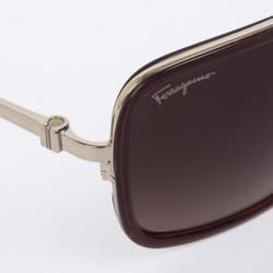 Pre Owned Salvatore Ferragamo Brown 638S Oversized Unisex Sunglasses