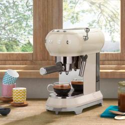 Smeg 50's Retro Style Aesthetic Espresso Coffee Machine,Cream (Available for UAE Customers Only)