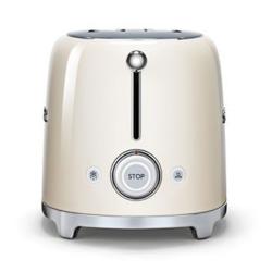 Smeg 50's Retro Style Aesthetic 2 Slice Toaster, Cream (Available for UAE Customers Only)