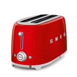 Smeg 50's Retro Style Aesthetic 4 Slice Toaster, Red (Available for UAE Customers Only)