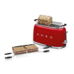 Smeg 50's Retro Style Aesthetic 4 Slice Toaster, Red (Available for UAE Customers Only)