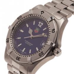 مملوكة مسبقًا ساعة تاغ هيوير ستا نلس ستيل أزرق داكن بروفشنال سبورتس 200م للجنسين 36مم