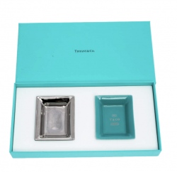 Tiffany & Co. Metallic Porcelain Vide Poche Tray Set Tiffany & Co ...