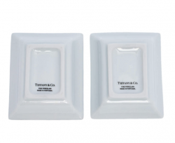 Tiffany & Co. Metallic Porcelain Vide Poche Tray Set