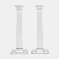 Tiffany & Co. Classic Glass Candle Stand -Set of 2