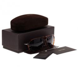 مملوكة مسبقًا نظارة شمسية توم فورد جون بنية للجنسين