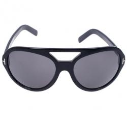 Pre Owned Tom Ford Black Henri Round Unisex Sunglasses