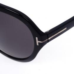 Pre Owned Tom Ford Black Henri Round Unisex Sunglasses