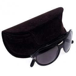 Pre Owned Tom Ford Black Henri Round Unisex Sunglasses