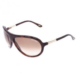 Pre Owned Tom Ford Havana Tortoise Fonda Unisex Aviators