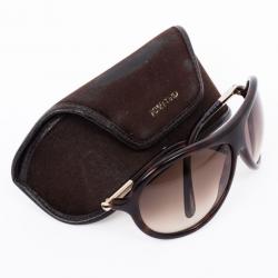Pre Owned Tom Ford Havana Tortoise Fonda Unisex Aviators