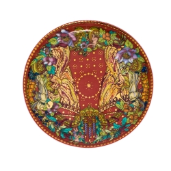 Pre Owned Rosenthal Meets Versace Red Le Reve De Noel Porcelain Mug And Saucer Set