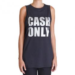 Pre Owned 3.1 Phillip Lim Black "Cash Only" Logo Tank L