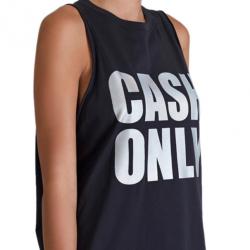 Pre Owned 3.1 Phillip Lim Black "Cash Only" Logo Tank L