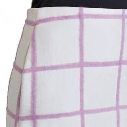 Pre Owned 3.1 Phillip Lim White Woolen Grid-Print Mini-Skirt M