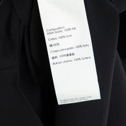 مملوكة مسبقًا بلوزة 3.1 فيليب ليم ويمسيكال بأكمام بثنيات حرير سوداء S