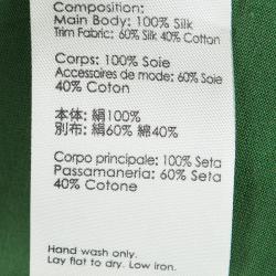 مملوكة مسبقًا توب 3.1 فيليب ليم شيفون أخضر باروت طبقات بلا أكمام S