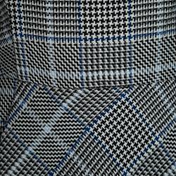 Pre Owned فستان 3.1 فيليب ليم صوف رصاصي نمط كاروهات بشراشيب بلا أكمام M