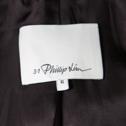 Pre Owned جاكيت بليزر 3.1 فيليب ليم حرير وجوت أسود بصفين أزرار M