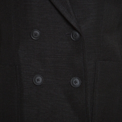 Pre Owned 3.1 Phillip Lim Black Jute and Silk Blend Double Breasted Blazer M
