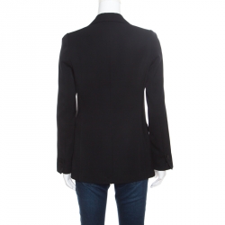 Pre Owned 3.1 Phillip Lim Black Wool Satin Lapel Detail Single Button Tuxedo Blazer XS