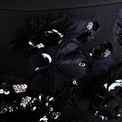 مملوكة مسبقًا 3.1 Phillip Lim Black Crepe Floral Embellished Apron Detail Trousers M