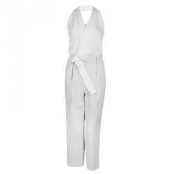 مملوكة مسبقًا 3.1 Phillip Lim Cream and Beige Halter Crossback Jumpsuit XS