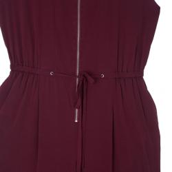 Pre Owned 3.1 Phillip Lim Burgundy Drawstring Jumpsuit M