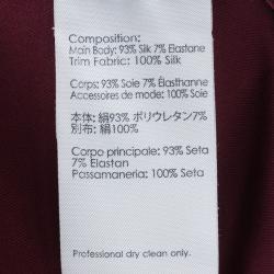 Pre Owned 3.1 Phillip Lim Burgundy Drawstring Jumpsuit M