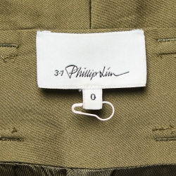 مملوكة مسبقًا 3.1 Phillip Lim Green Satin Paperbag Waist Shorts XS
