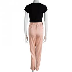 Pre Owned بنطلون 3.1 قيليب ليم خوخي جيوب ديرابيه وسط مطاطي M